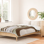 Palm Springs Mid-Century Modern Abstract in Brown, Sage, Light Gray, and Cream Duvet Cover Gallery Image 2