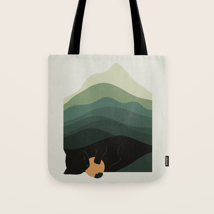 Cat Landscape 8B: Where does the Sun go? Tote Bag Gallery Image 1
