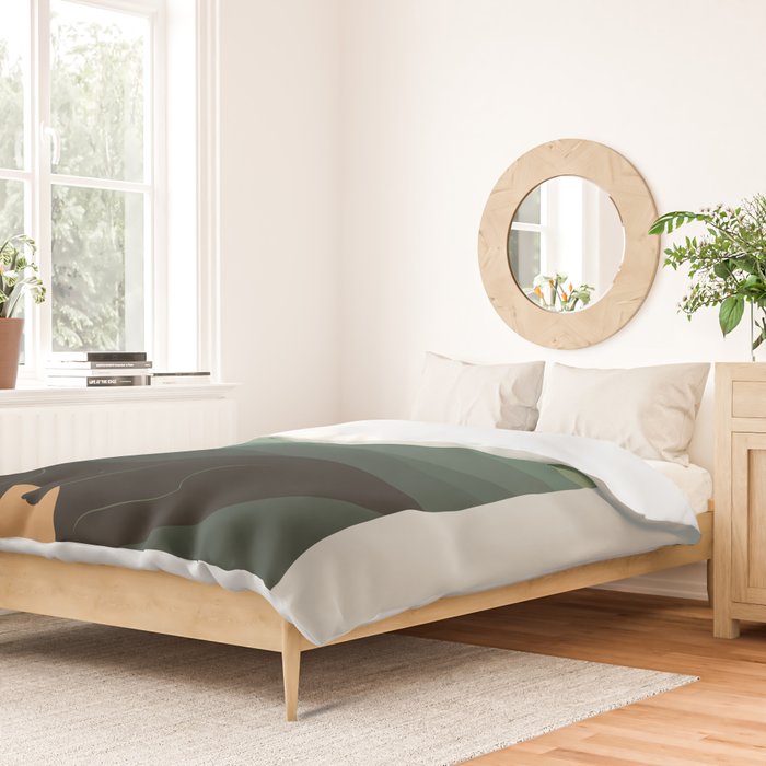 Cat Landscape 8B: Where does the Sun go? Duvet Cover Gallery Image 2