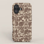Nature Blocks - walnut brown iPhone Case Gallery Image 1