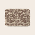 Nature Blocks - walnut brown Bath Mat Gallery Image 1