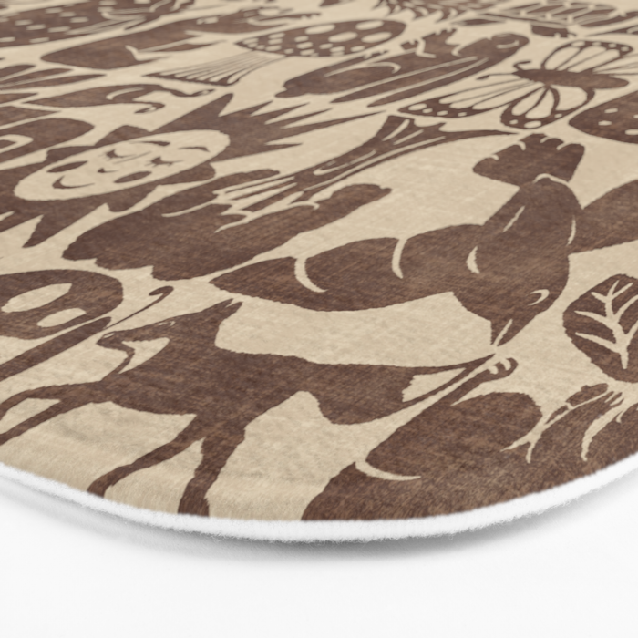 Nature Blocks - walnut brown Bath Mat Gallery Image 3