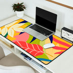 Modern Abstract Art Tropical Leaves Desk Mat Gallery Image 2