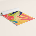 Modern Abstract Art Tropical Leaves Yoga Mat Gallery Image 2