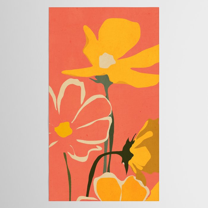 Modern Abstract Art Flowers 4 Tablecloth Gallery Image 2