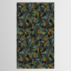 Green & Turquoise Parrotlets and Loquats Tablecloth Gallery Image 2