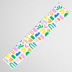 Colorful abstract organic shape art pattern Table Runner Gallery Image 3
