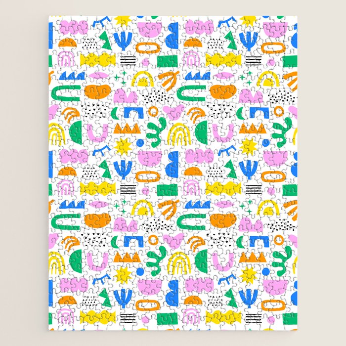 Colorful abstract organic shape art pattern Jigsaw Puzzle Gallery Image 1