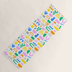 Colorful abstract organic shape art pattern Yoga Mat Gallery Image 1