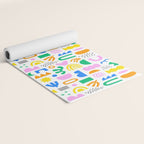 Colorful abstract organic shape art pattern Yoga Mat Gallery Image 2