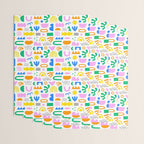 Colorful abstract organic shape art pattern Wrapping Paper Gallery Image 3
