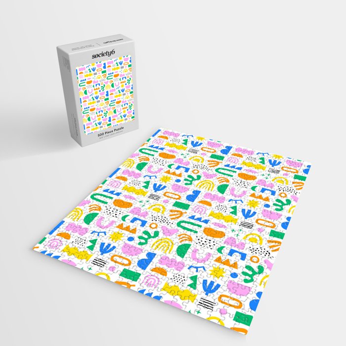 Colorful abstract organic shape art pattern Jigsaw Puzzle Gallery Image 2