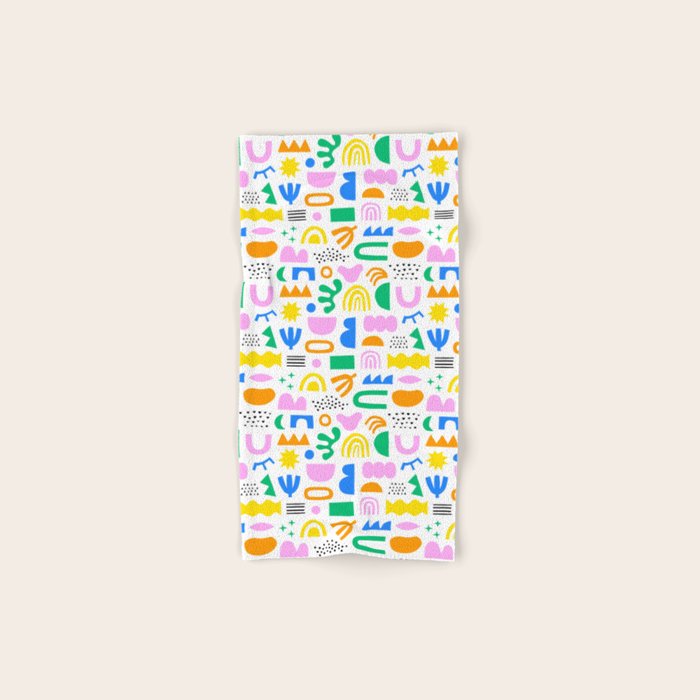 Colorful abstract organic shape art pattern Bath Towel Gallery Image 1
