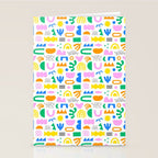 Colorful abstract organic shape art pattern Stationery Card Gallery Image 2