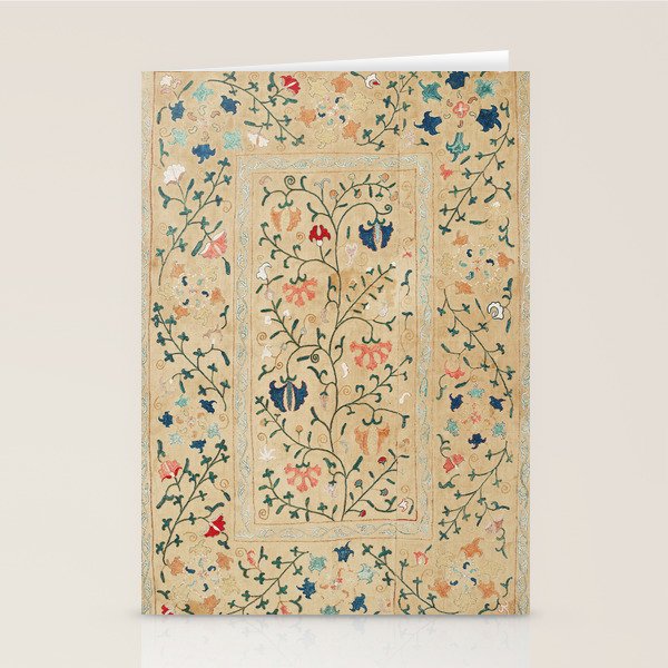 Uzbekistan Suzani Nim Print Stationery Card Gallery Image 2
