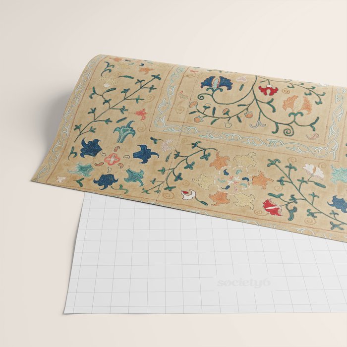 Uzbekistan Suzani Nim Print Wrapping Paper Gallery Image 2