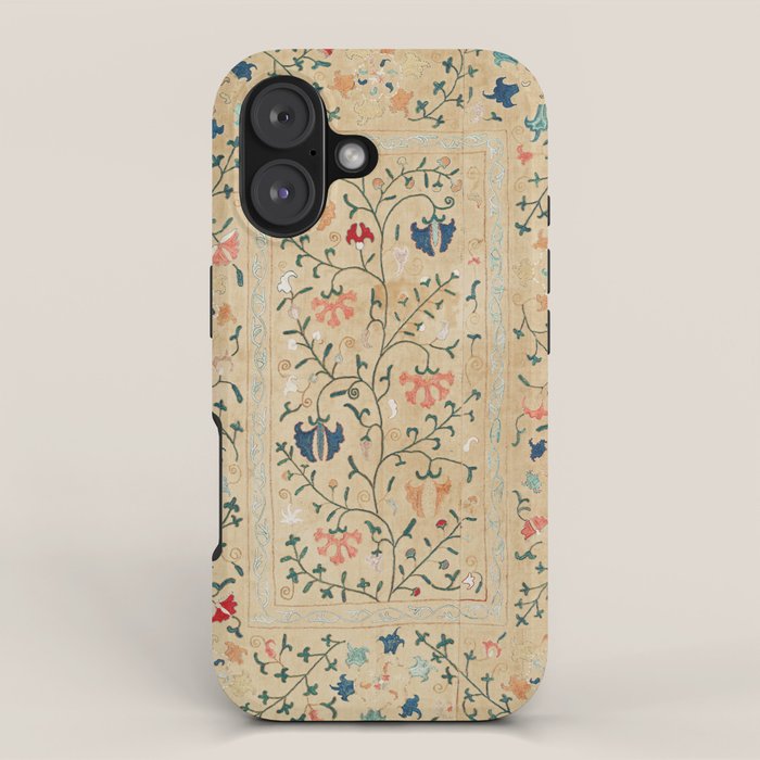 Uzbekistan Suzani Nim Print iPhone Case Gallery Image 1