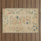 Uzbekistan Suzani Nim Print Outdoor Rug Gallery Image 1