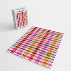 Wobbly Colorful Gingham Pattern Jigsaw Puzzle Gallery Image 2