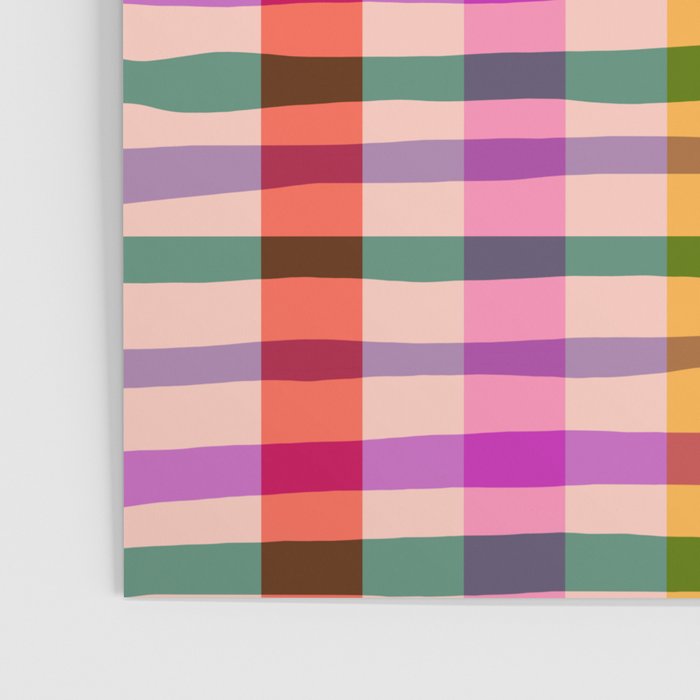 Wobbly Colorful Gingham Pattern Poster Gallery Image 3
