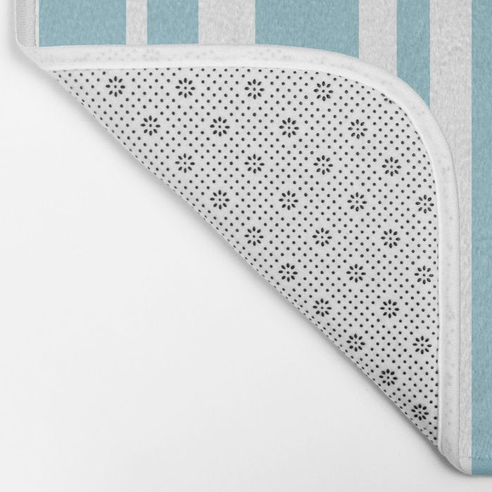 Classic Stripes XXXV - Sky Blue Bath Mat Gallery Image 2