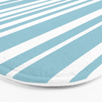 Classic Stripes XXXV - Sky Blue Bath Mat Gallery Image 3