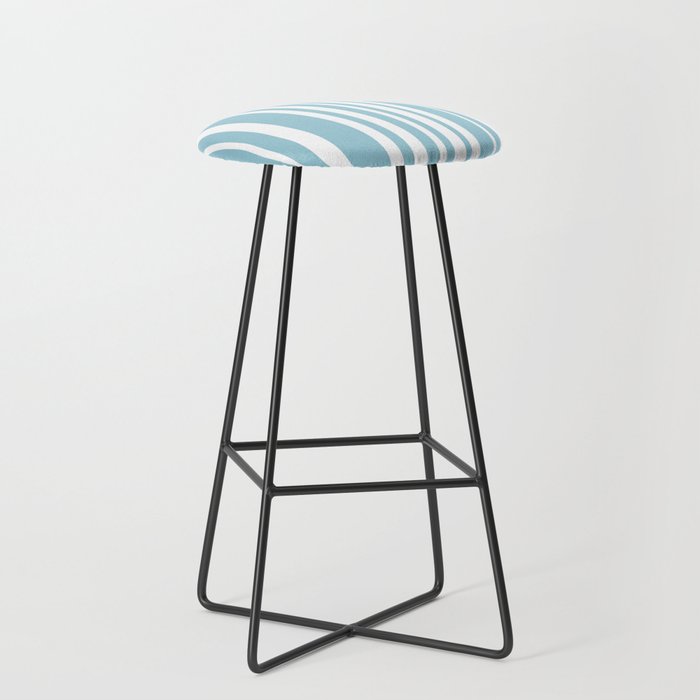 Classic Stripes XXXV - Sky Blue Stool Gallery Image 1