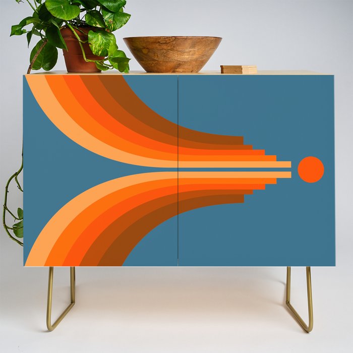 Abstraction_SUN_RISING_RETRO_SPACE_POP_ART_0906S Credenza Gallery Image 1