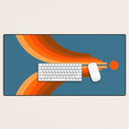 Abstraction_SUN_RISING_RETRO_SPACE_POP_ART_0906S Desk Mat Gallery Image 1