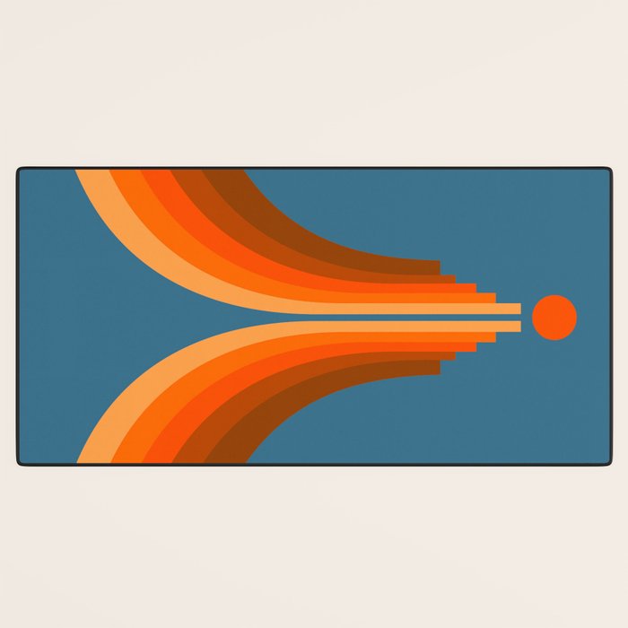 Abstraction_SUN_RISING_RETRO_SPACE_POP_ART_0906S Desk Mat Gallery Image 3