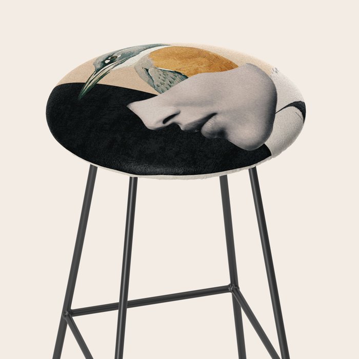 collage art / bird Stool Gallery Image 2