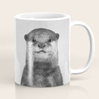 Otter - Black & White Coffee Mug Gallery Image 1