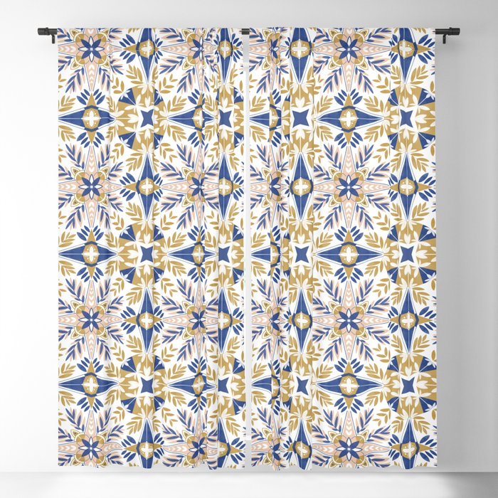 Modern circular nature tile B Window Curtain Gallery Image 5