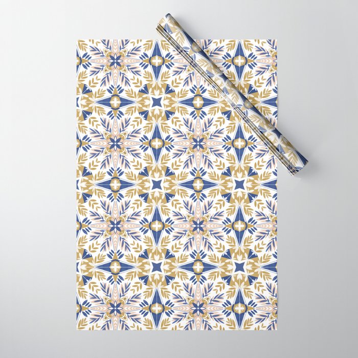 Modern circular nature tile B Wrapping Paper Gallery Image 1