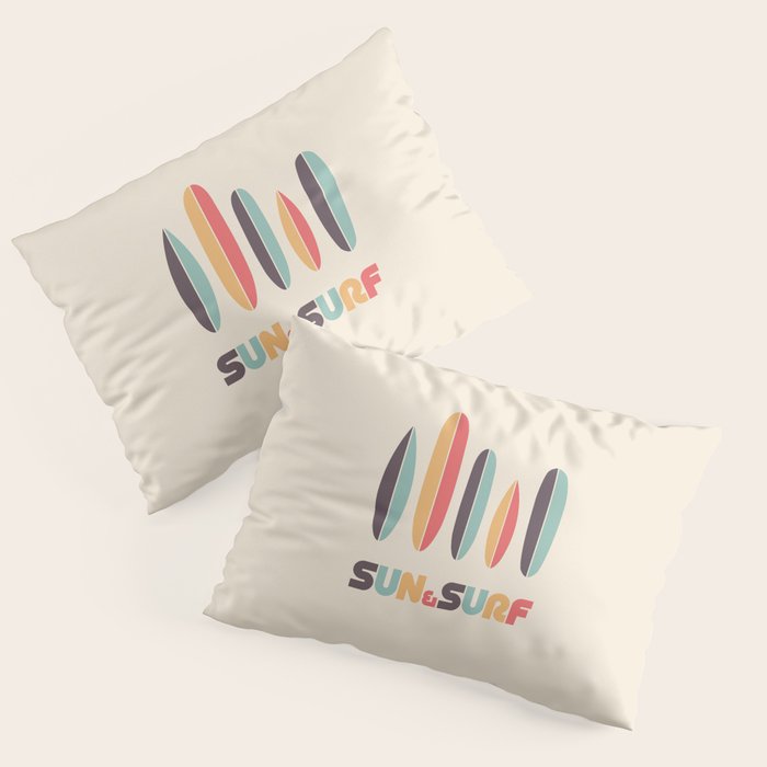 Sun & Surf Surfboards - Retro Rainbow Pillow Sham Gallery Image 3