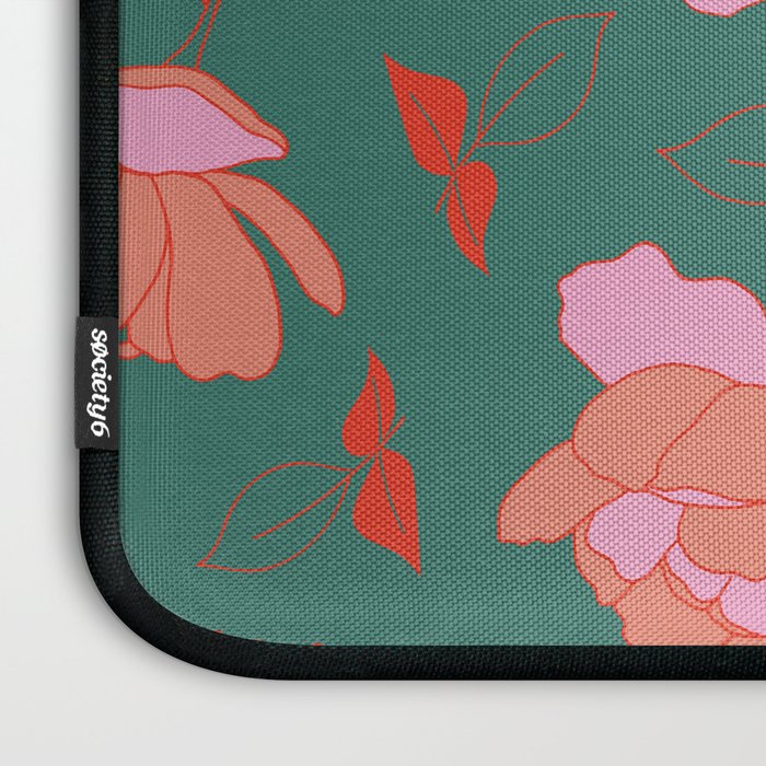 English Roses in Pink and Green Laptop Sleeve Gallery Image 3