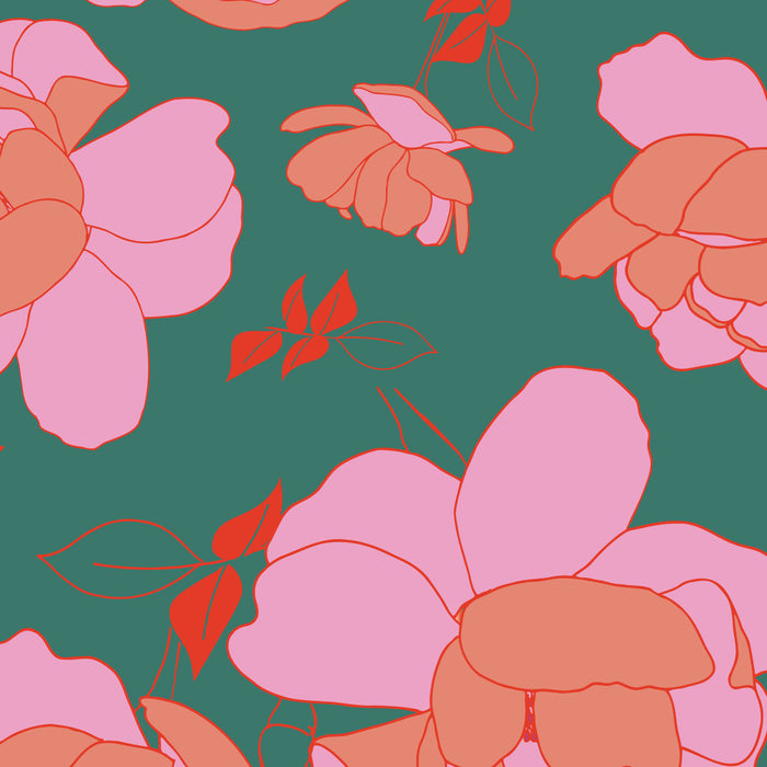 English Roses in Pink and Green Coffee Mug Gallery Image 2