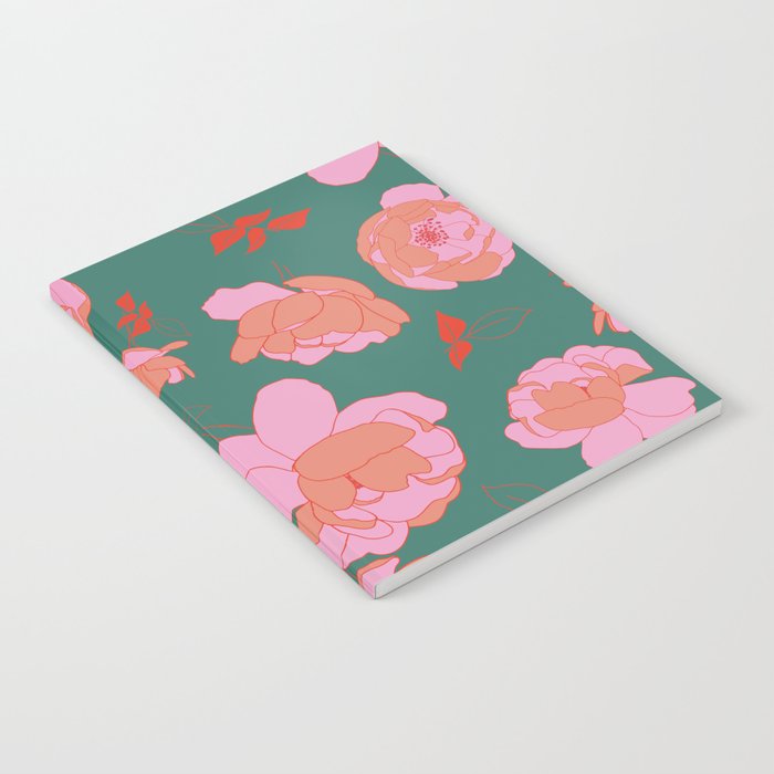 English Roses in Pink and Green Notebook Gallery Image 2