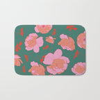 English Roses in Pink and Green Bath Mat Gallery Image 1