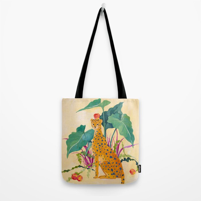 Cheetah and Apples Tote Bag Gallery Image 2