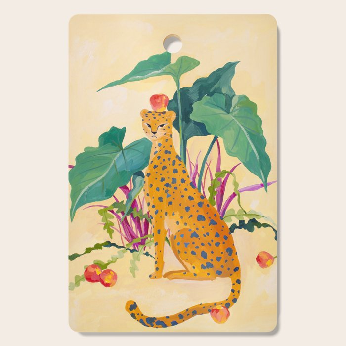 Cheetah and Apples Cutting Board Gallery Image 1
