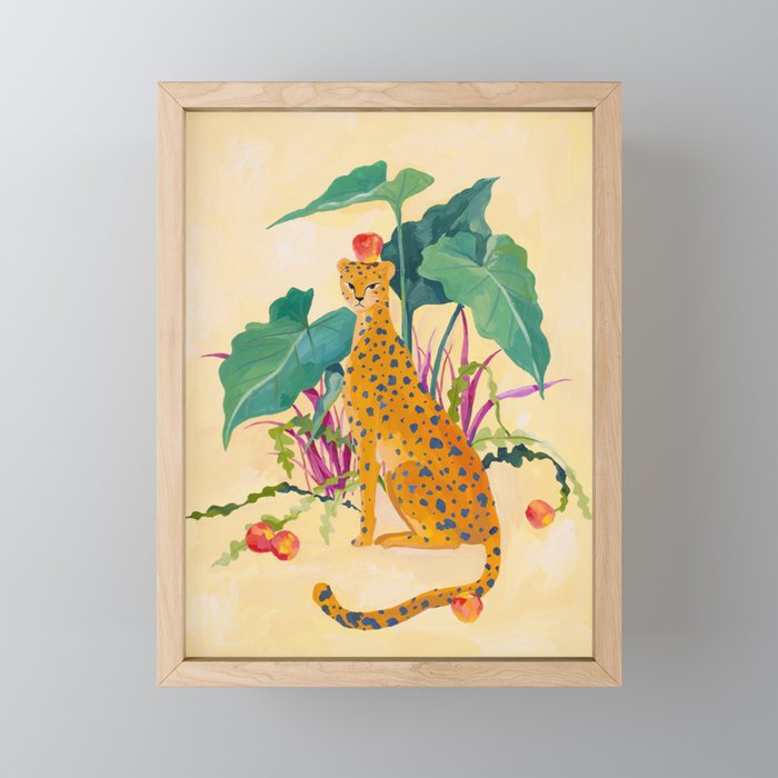 Cheetah and Apples Mini Art Print Gallery Image 1