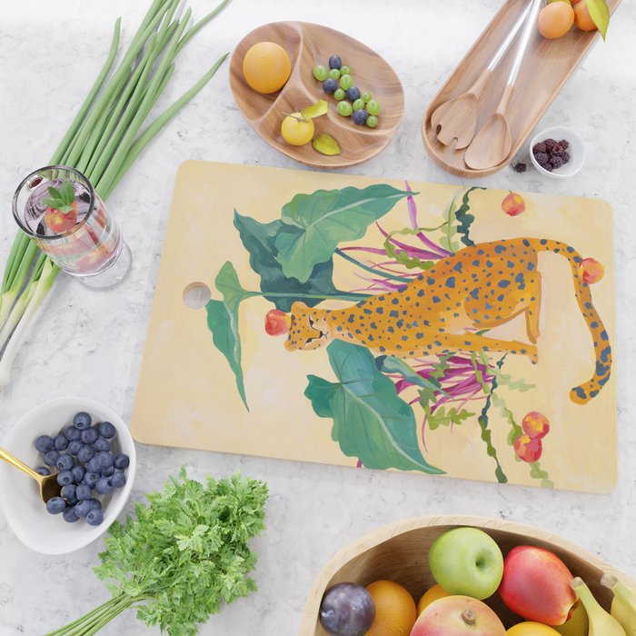 Cheetah and Apples Cutting Board Gallery Image 2
