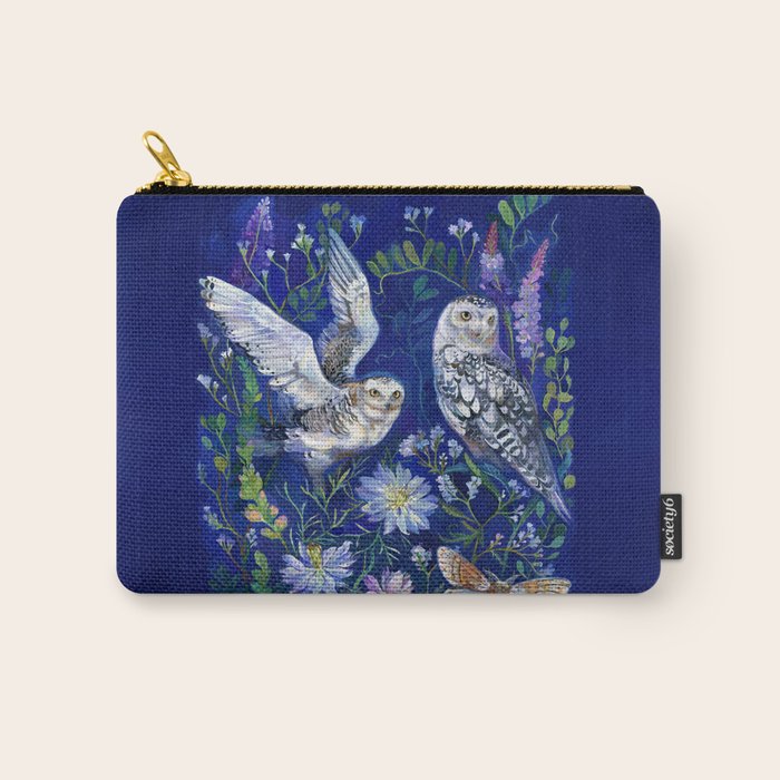 Flower Garden Owls Carry All Pouch Gallery Image 1