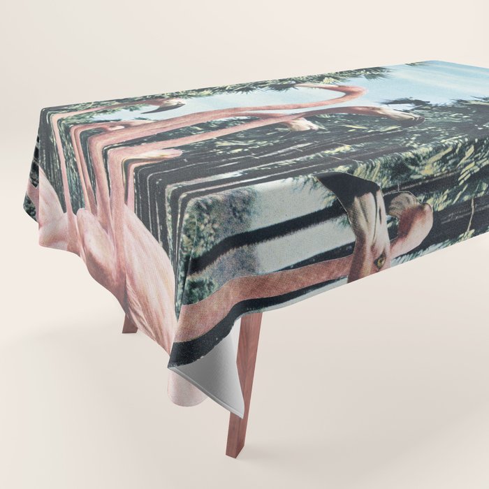 Palm Trees & Flamingos Tablecloth Gallery Image 1