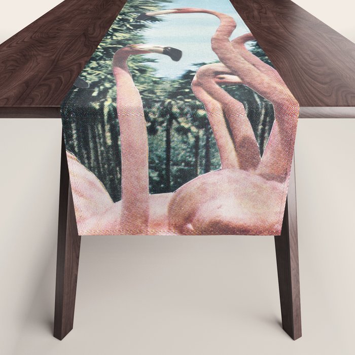 Palm Trees & Flamingos Table Runner Gallery Image 1