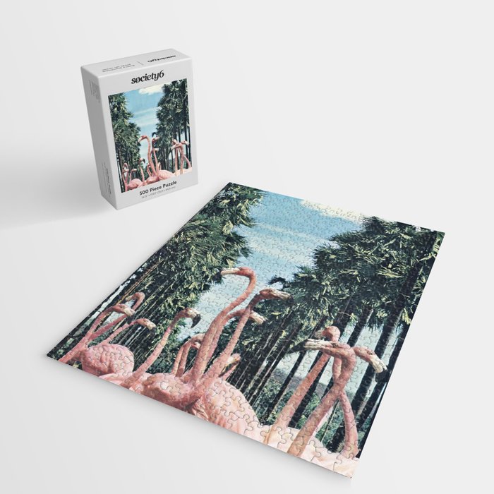 Palm Trees & Flamingos Jigsaw Puzzle Gallery Image 2