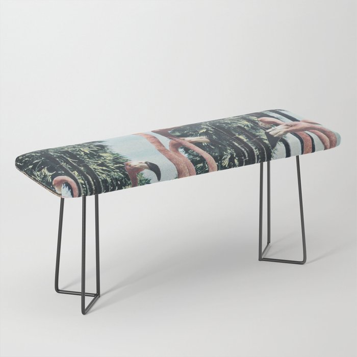 Palm Trees & Flamingos Bench Gallery Image 1