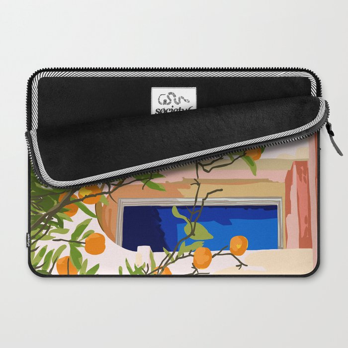 Wherever you go, go with all your heart | Summer Travel Morocco Boho Oranges | Architecture Building Laptop Sleeve Gallery Image 2