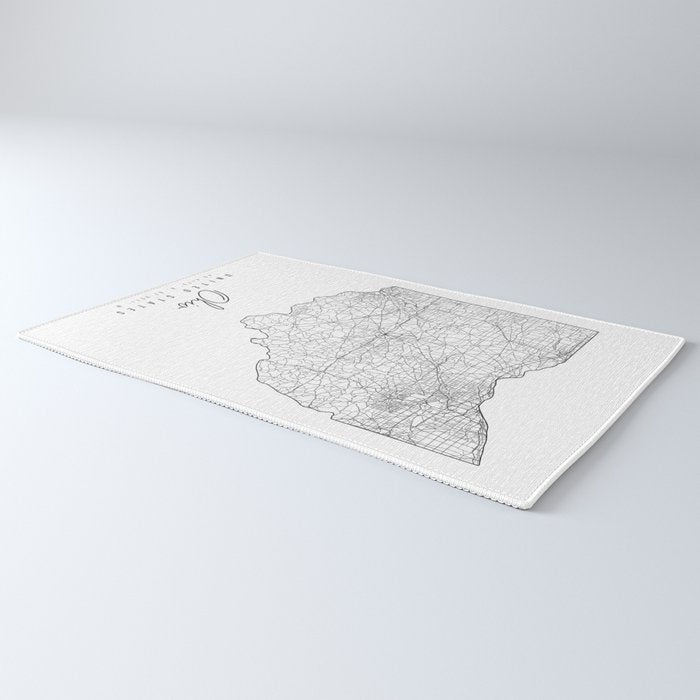 Ohio Minimal Street Map Rug Gallery Image 3